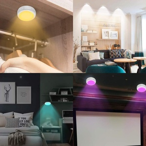 Veilleuse LED RGB à infrarouge 13 couleurs, télécommandée, alimentée par piles, en PC, avec fonctions <span class=keywords><strong>de</strong></span> gradation et <span class=keywords><strong>de</strong></span> tapotement, design moderne pour usage domestique - Product Image 2