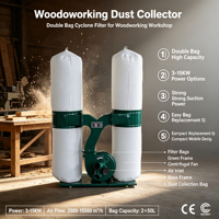 Aspirateur cyclonique industriel 3KW pour le travail du bois, idéal pour les usines de meubles, les routeurs CNC et le ponçage