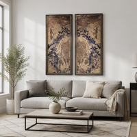 Peinture sur marbre naturel, art mural abstrait, peinture sur pierre naturelle pour salon moderne de luxe, décoration intérieure