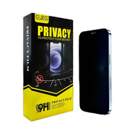 Protection d'écran personnalisée 9H 30 degrés anti-espion en verre trempé pour téléphones mobiles iPhone 12 et 13 Pro Max