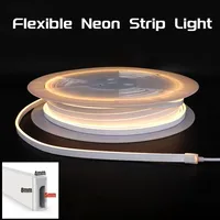 Bande lumineuse LED néon super fine 4x8mm DC12V, flexible, étanche, en silicone, avec diffuseur, pour encastrer dans les armoires, les chambres, etc.