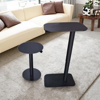 Table d'appoint moderne en fer avec réglage en hauteur par vérin à gaz, table basse polyvalente pour salon, chambre, école, canapé, maison