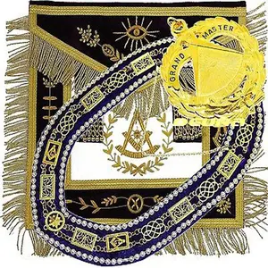 Massonico Collare Grembiule Ricamato A Mano Grand Lodge Passato Maestro Del Pendente Massonica Regalia Badge