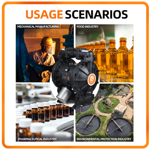 GODO BFQ-25L 高出力アルミ合金製空気圧式ダイヤフラムポンプ（水・油・空気用） - Product Image 3