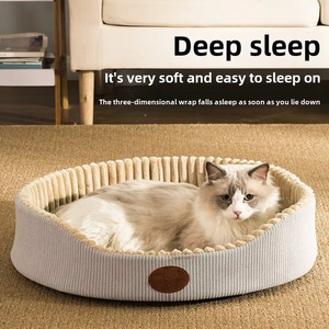 Cama de perro de diseño de lujo Fondo de algodón sólido Transpirable Tamaño personalizado Estilo de malvavisco Piel sintética Animal Perros Gatos - Product Image 3