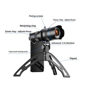 Télescope télescopique tout métal HD 20-40X avec trépied, adaptateur universel pour téléphone portable, mise au point automatique/moteur - Product Image 5