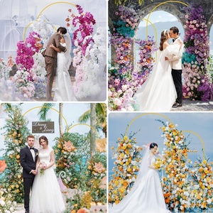 Arche de Fleurs en Alliage d'Aluminium pour Mariage, Guide de Route Parfait, Ornements de Bienvenue, Support de Fond de Scène, Aménagement d'Arrière-plan - Product Image 4
