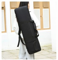Fully waterproof electronic piano case - 61 keys, 6mm thick, black, portable, dual-shoulder instrument