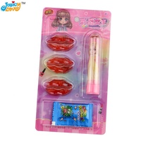 Produk baru lucu bentuk bibir permen lembut permen permen permen permen permen permen dengan lipstik Jam buah untuk anak-anak