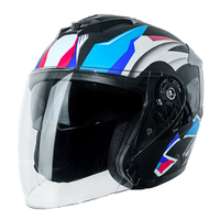 Casque 3/4 à dégagement rapide - Double visière, sécurité 3C/DOT, construction en ABS durable