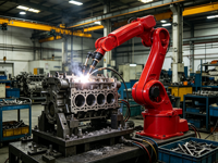 Robot de pressage automobile 25 kg, 6 axes, certifié CE, bras articulé industriel de 1,8 m de portée pour l'automatisation du transfert par presse