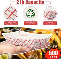 Récipient alimentaire à emporter biodégradable plateau de bateau en papier kraft pour collation