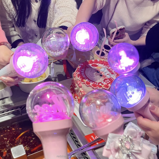 Wholesale Custom White Handle Acrylic DMX Remote Control 15 Color Glow Stick K- Concert Light Cheering Ramadan Graduation
