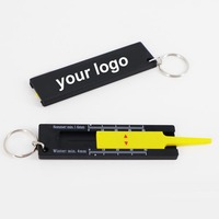 Porte-clés promotionnel 0 ~ 40mm règle de pneu en plastique Vernier pneu bande de roulement jauge de profondeur étrier
