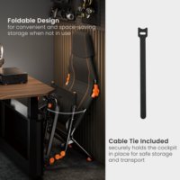 Cockpit de simulateur de course pliable LRS19-BS01 avec siège de simulation réglable, support de volant et support de pédale pour Logitech G920 PC Game