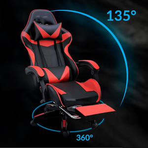 Chaise de jeu PC inclinable professionnelle, confortable et relaxante, avec repose-pieds, pivotante, Silla <span class=keywords><strong>Gamer</strong></span> avec roulettes pivotantes - Product Image 5