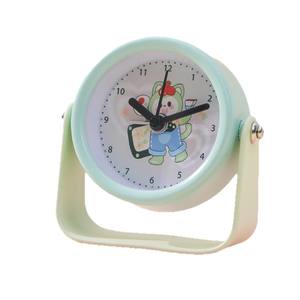 Réveil de bureau miniature haut de gamme pour enfants, motif dessin animé mignon, pour garçons et filles, rose silencieux avec mouvement des secondes fluide - Product Image 5