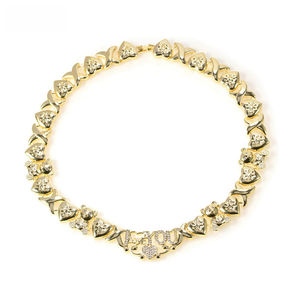 <span class=keywords><strong>Collana</strong></span> all'Ingrosso per Donne <span class=keywords><strong>con</strong></span> <span class=keywords><strong>Grande</strong></span> <span class=keywords><strong>Cuore</strong></span> 'TI AMO' Abbracci e Baci Gioielli XOXO in Cristallo - Product Image 1