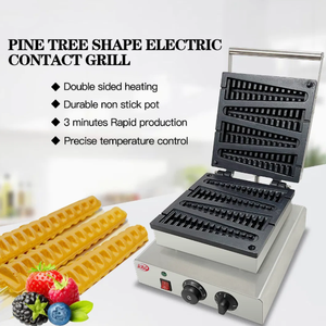 Профессиональная электрическая вафельница для бельгийских вафель в форме рождественской елки, аппарат для приготовления вафель-конусов, основное оборудование для выпечки хлеба - Product Image 6