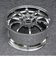 Jantes Fonyee Classic Chrome 15 pouces 7J multi-perforées 4x100/4x114.3 poli miroir à lèvre large et profonde pour véhicules compacts