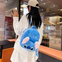 Nouveau sac à dos en peluche Stitch de dessin animé, sac d'école unisexe à double bandoulière pour adolescents et adultes, modèle tendance