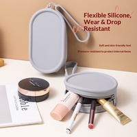 Organisateur en silicone moderne et minimaliste personnalisé pour rouges à lèvres, câbles de données, écouteurs ; Petit sac multifonctionnel pour pièces de monnaie