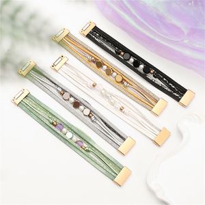 Anchor Leather <b>Bracelet</b> Strategic HD Marketing Video Provided Non-scratch Finish Holiday Gift for Women Hollow Link Weight - Product Image 4