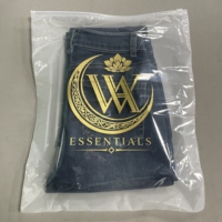Sacs d'emballage en plastique transparent mat givré à fermeture éclair, écologiques, personnalisés avec logo imprimé pour vêtements