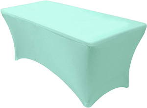 Mantel Rectangular de licra, cubierta ajustada de lino y LICRA para mesa plegable, 6 pies - Product Image 4
