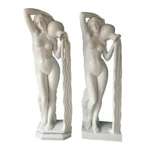 Carved marble wholesale naked statues hot sale female statues life size marble cupid and psyche statue