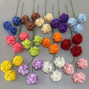 Flores Artificiales Pingping, Hortensias Miniatura de 3 Cabezas, Flores de Seda para Decoración de Bodas y Hogar - Product Image 1