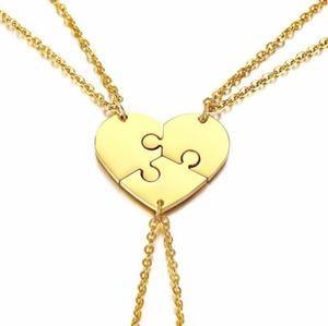 Colgante de la amistad con corazón y nombre de la familia, joyería de amistad, Collar personalizado de mejores amigos para tres mejores amigos - Product Image 4