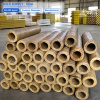 Fabricant de laine de roche pour isolation de tuyaux en Chine, densité 60-200 kg/m³, diamètre personnalisé, OEM, sections de tuyaux en laine minérale, approvisionnement en vrac