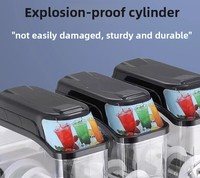 Commerciële elektrische sneeuwsmeltende slushmachine met dubbele/drievoudige cilinder, smoothiemaker voor melktheewinkels en de voedingsindustrie