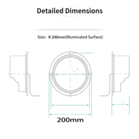 Module de feux de circulation LED de 200 mm avec indicateurs de signalisation rouge, jaune et vert, adapté aux parkings, aux usines, aux zones de chargement