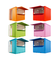 10ft 20ft Coloré Pop up Conteneur Café bar Restauration rapide Dépanneur modulaire à vendre