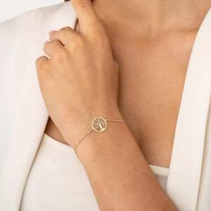 <span class=keywords><strong>Scred</strong></span> Arbre de Vie Bracelet en Acier Inoxydable 316L PVD Plaqué 18k Bijoux Arbre Généalogique Bracelet Unisexe Médaillon Arbre Bracelet - Product Image 1