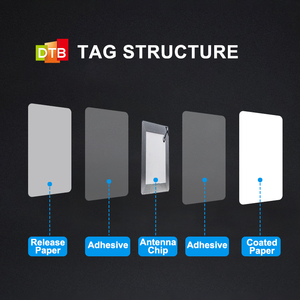 Inventory RFID Library Tag personalizzato formato 50*50mm RFID Chip Tag passivo RFID HF libri etichetta adesiva - Product Image 6
