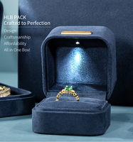 Fabricant en Gros de Boîtes à Bijoux Personnalisées d'Usine, Boîte à Bague LED en Velours sur Mesure, Emballage
