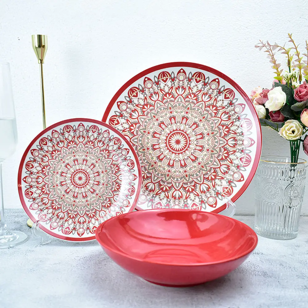 Penjualan Laris 2021 Set Peralatan Makan Natal Grosir Porselen Klasik Royal Buatan Tangan Keramik