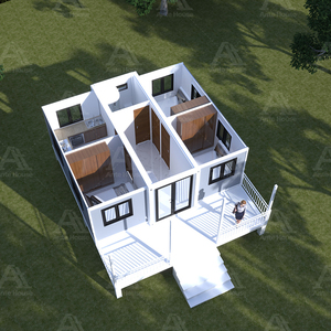 <span class=keywords><strong>Maison</strong></span> conteneur extensible à double aile avec cuisine séparée, <span class=keywords><strong>maison</strong></span> mobile pour usage hôtelier ou en villa, structure en acier, design moderne - Product Image 5