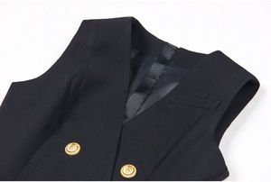 <span class=keywords><strong>Mini</strong></span> <span class=keywords><strong>Abito</strong></span> Corto da Donna Senza Maniche a <span class=keywords><strong>Doppio</strong></span> <span class=keywords><strong>Petto</strong></span> con Scollo a V in Tinta Unita Casual di Ultima Moda - Product Image 4