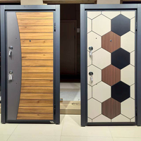 Porte de sécurité antivol de style turc moderne Leadowvin - Manuelle, en acier inoxydable thermolaqué pour projets de villas et de mosquées