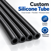 Tube en silicone noir personnalisé, qualité alimentaire, flexible, pour équipement de transformation alimentaire, fabricant OEM