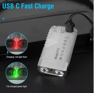 <span class=keywords><strong>Wurkkos</strong></span> V10 1000LM IPX4 porte-clés Rechargeable EDC lampe de poche fluorescente queue magnétique UV Buzzer type-c Camping lumière IP65 évalué - Product Image 3