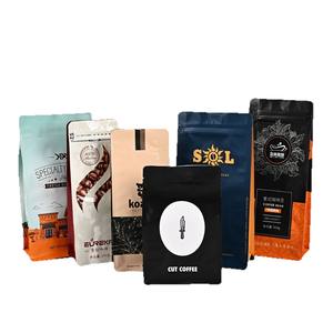 Ocho bolsas de plástico personalizadas con fondo plano y sellado lateral, para envasar proteína en polvo, granos de café, frutas, cereales, con cierre hermético. - Product Image 6