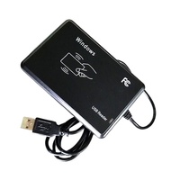 Lector de tarjetas de escritorio USB RFID de precio barato para tarjeta de identificación de 125KHz TK4100, EM4100, controlador gratuito, controlador de salida de teclado de USB-HID