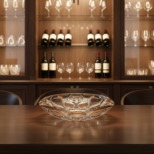 Boîte à bonbons en verre cristal de 37,8 cm, couleur gris fumé océan, décoration de maison, mariage, récipient de rangement, bol à bonbons et fruits en verre - Product Image 4