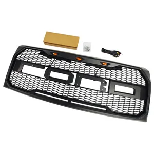 Grilles de pare-chocs avant de voiture Plug & Play pour F-150 2009-2014 Style Cache inférieur en maille Accessoires de tuning automobile - Product Image 4
