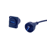 FCONNR USB 3.0 Prise de montage sur panneau étanche avec câble d'extension USB mâle à femelle